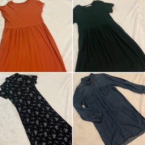 Maxi Dress Bundle Linen Cotton Orange Floral Denim Chelsea Theodore Gap Long EUC